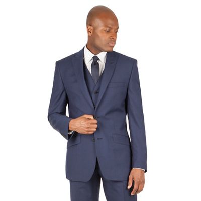 J by Jasper Conran J by Jasper Conran Blue 2 button front tailored fit italian suit jacket